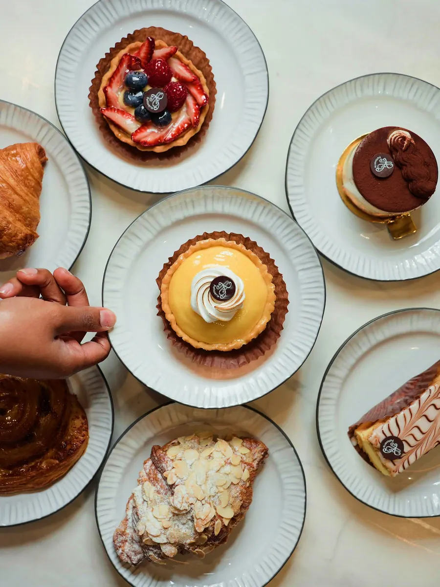 French pastries from above at Almost French Epicure, Melbourne