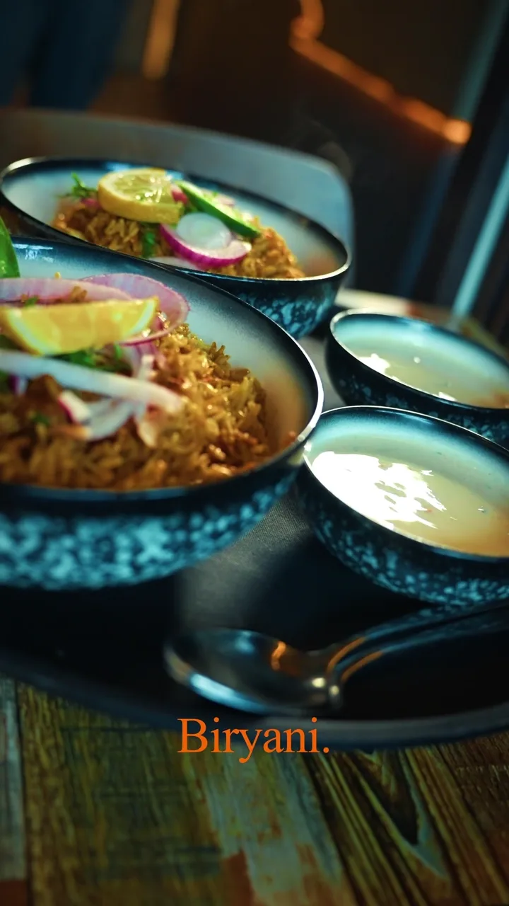 Biryani being served, from our Southbank Spices video